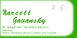 marcell gavansky business card
